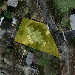 25 Stanton Ave, Newton MA 02466-3005 aerial view