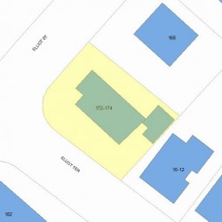172 Elliot St, Newton MA 02464-1251 plot plan