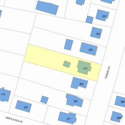 259 Cherry St, Newton MA 02465-1607 plot plan