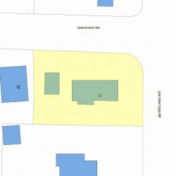 21 Morseland Ave, Newton MA 02459-1151 plot plan