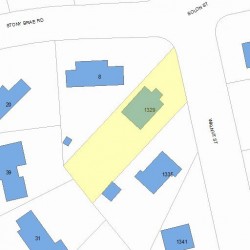 1329 Walnut St, Newton MA  02461-1852 plot plan