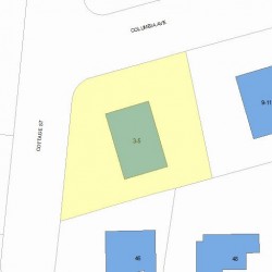 3 Columbia Ave, Newton MA 02464-1226 plot plan