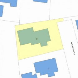 21 Washington Ter, Newton MA 02460-1522 plot plan