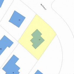 17 Morton St, Newton MA  02459-1013 plot plan