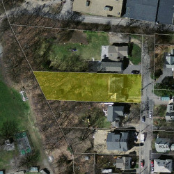 166 Edinboro St, Newton MA  02460-1302 aerial view