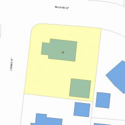 25 Ballard St, Newton MA  02459-1230 plot plan