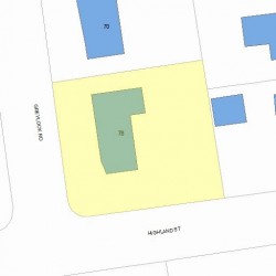 78 Greylock Rd, Newton MA 02465-2704 plot plan