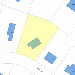 14 Ridge Rd, Newton MA  02468-1819 plot plan