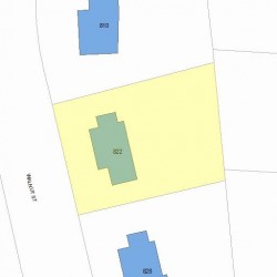 822 Walnut St, Newton MA 02459-1717 plot plan