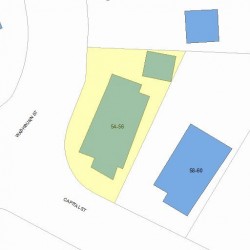 54 Capital St, Newton MA 02458-1332 plot plan