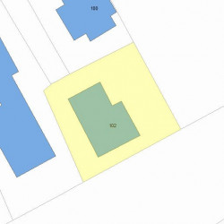 102 Los Angeles St, Newton MA  02458-1019 plot plan