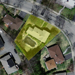 192 Evelyn Rd, Newton MA  02468-1043 aerial view