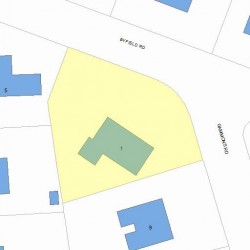 1 Gammons Rd, Newton MA  02468-1215 plot plan