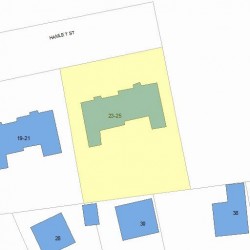 23 Hamlet St, Newton MA  02459-2346 plot plan