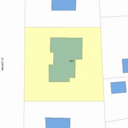 688 Walnut St, Newton MA  02459-1418 plot plan