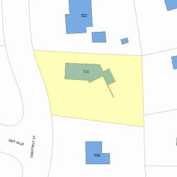 530 Chestnut St, Newton MA 02468-1206 plot plan