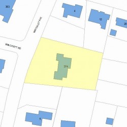 374 Waverley Ave, Newton MA 02458-2721 plot plan