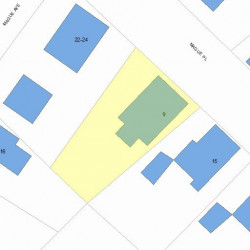 9 Mague Pl, Newton MA  02465-1539 plot plan