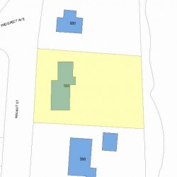 588 Walnut St, Newton MA  02460-2462 plot plan