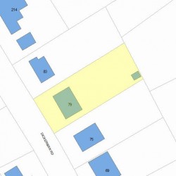79 Dickerman Rd, Newton MA 02461-1321 plot plan