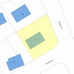 3 Fuller Ave, Newton MA  02465-1308 plot plan