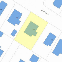 130 Dickerman Rd, Newton MA 02461-1304 plot plan