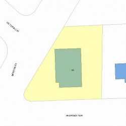 44 Morton St, Newton MA  02459-1009 plot plan