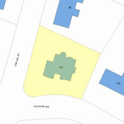 90 Oak Hill St, Newton MA 02459-3432 plot plan