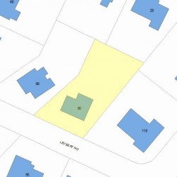 96 Levbert Rd, Newton MA 02459-3063 plot plan