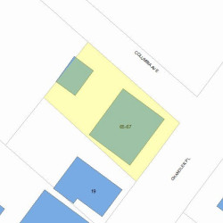 65 Columbia Ave, Newton MA 02464-1445 plot plan