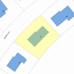 35 Brandeis Rd, Newton MA  02459-2707 plot plan