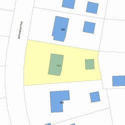 114 Beaumont Ave, Newton MA 02460-2330 plot plan