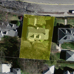 182 Commonwealth Ave, Newton MA 02459 aerial view