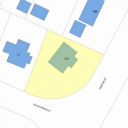 693 Centre St, Newton MA 02458-2342 plot plan
