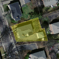 96 Withington Rd, Newton MA 02460-2040 aerial view