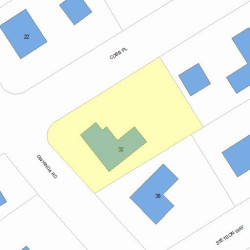 32 Dwhinda Rd, Newton MA  02468-1833 plot plan
