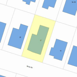 17 Dana Rd, Newton MA  02465-1144 plot plan