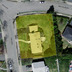 175 Evelyn Rd, Newton MA 02468-1034 aerial view