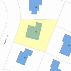 178 Kirkstall Rd, Newton MA  02460-2441 plot plan