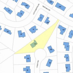 108 Lovett Rd, Newton MA  02459-3106 plot plan