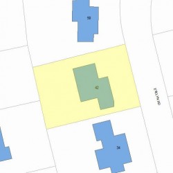42 Evelyn Rd, Newton MA  02468-1217 plot plan