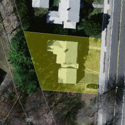 199 Winchester St, Newton MA  02461-2033 aerial view