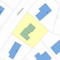 39 Clearwater Rd, Newton MA 02462-1132 plot plan