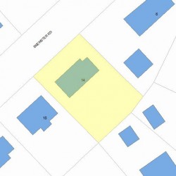 14 Brewster Rd, Newton MA 02461-1302 plot plan