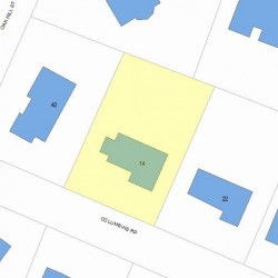 14 Columbine Rd, Newton MA 02459-3444 plot plan