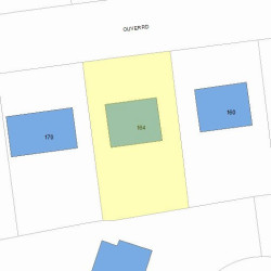 164 Oliver Rd, Newton MA  02468-2321 plot plan