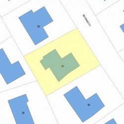 46 Mosman St, Newton MA  02465-1303 plot plan