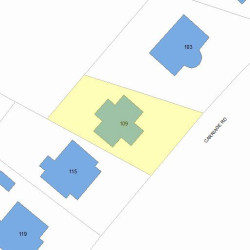 109 Commonwealth Ave, Newton MA  02459 plot plan
