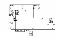 14 Chamberlain Rd, Newton MA  02458-2405 floor plan