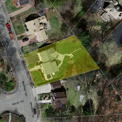 32 Wauwinet Rd, Newton MA 02465-2942 aerial view